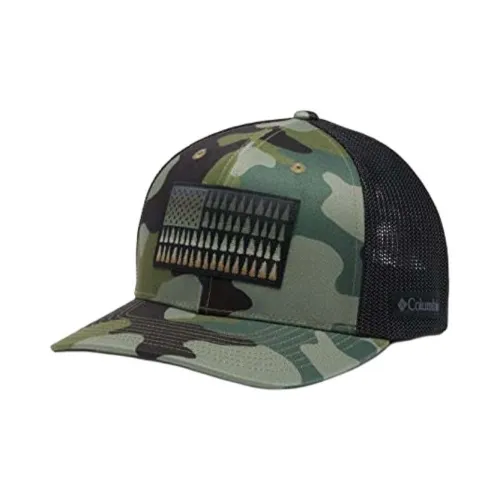 Columbia Cotton-Elastane Blend Baseball Caps Men's Green