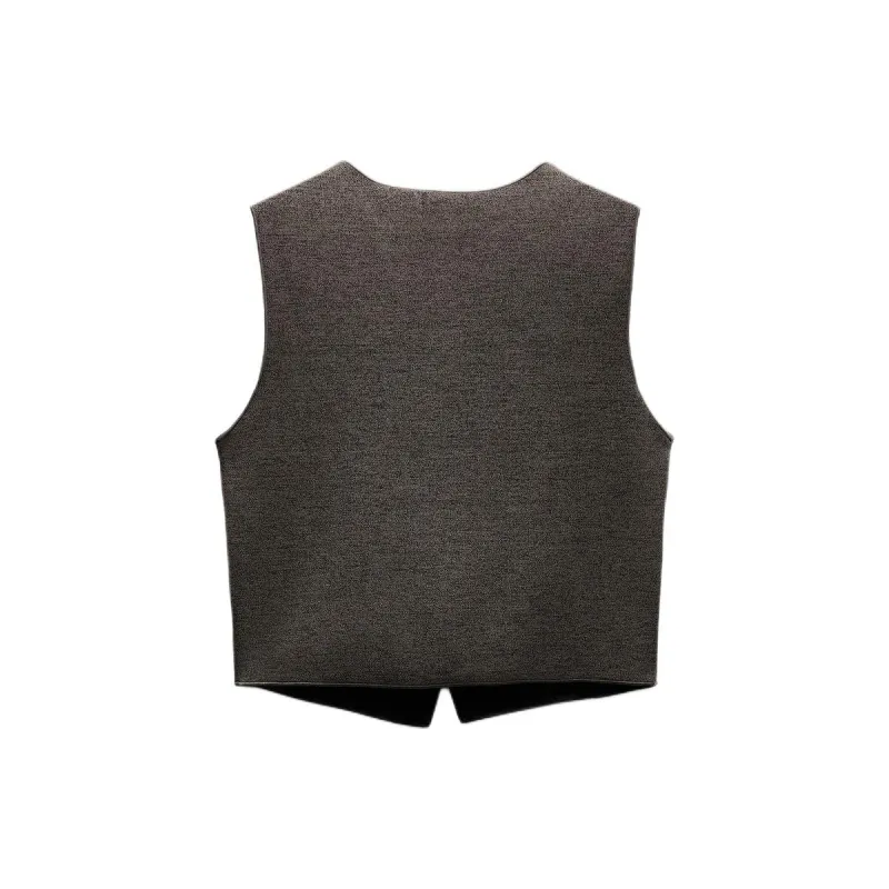 ZARA Vest Women's Glitter Brown-1
