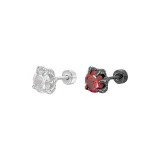 Best-Selling 1 Pair-Dark Night Red+Dazzling Color White