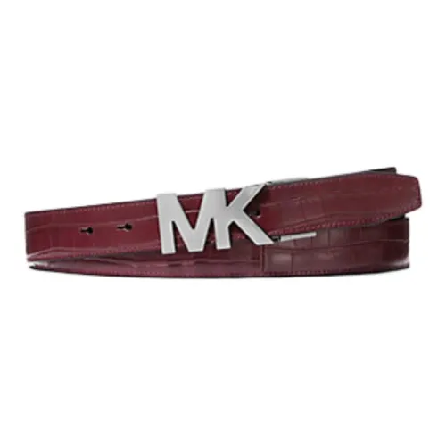 MICHAEL KORS Crocodile Embossed Logo Belt