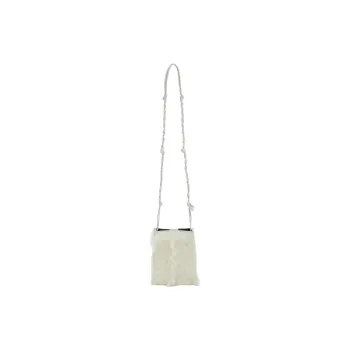 JIL SANDER Tangle Calfskin Shoulder Bag Crossbody Bag Small Size Women's White
