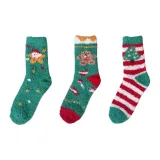 Five-Pointed Star Elderly Head+Gingerbread Man+Red White Stripes Tree