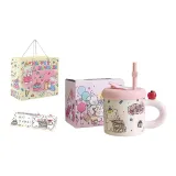 HAPPY Birthday Puppy-Blowout Candle[Silicone Straw Lid+Shopping Bag+Greeting Card]