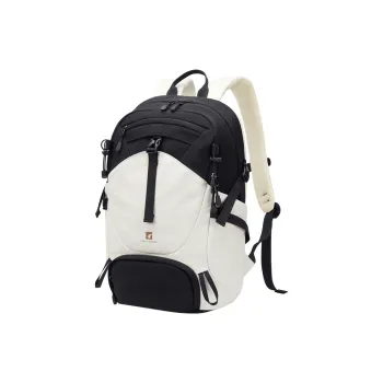 GOLF Fabric Backpack Extra Large Unisex Ecru With Black/Macaron Tea Brown