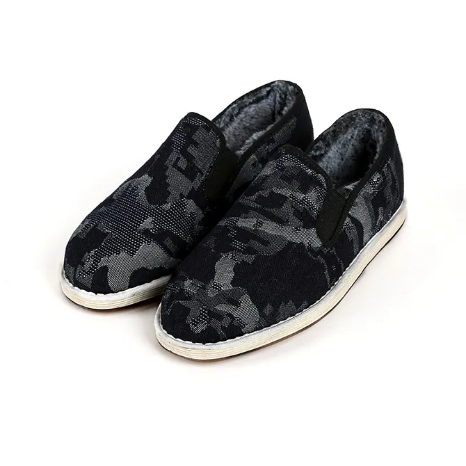 Old Meihua Anti-Slip And Wear-Resistant Lightweight Low-Top Canvas Shoes Men's Blue-3