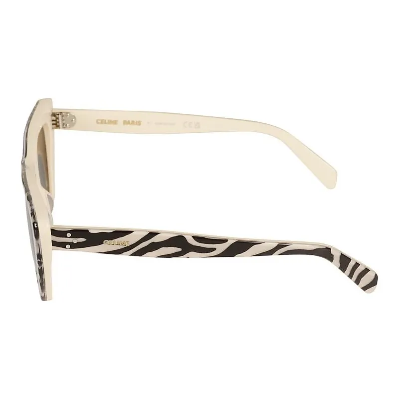 CELINE Cat Eye Sunglasses Women's Black White-2