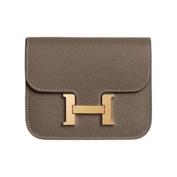 HERMES Constance Slim Epsom Leather Fanny Pack With Wallet Women's 18 Etoupe Elephant Gray