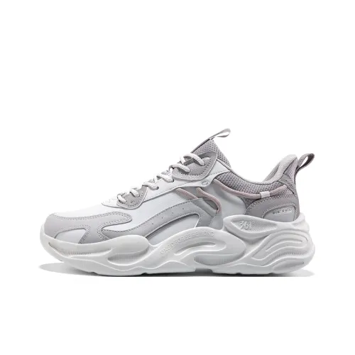 361° Cushioning Anti-Slip And Wear-Resistant Low-Top Chunky Sneakers Men's Gray