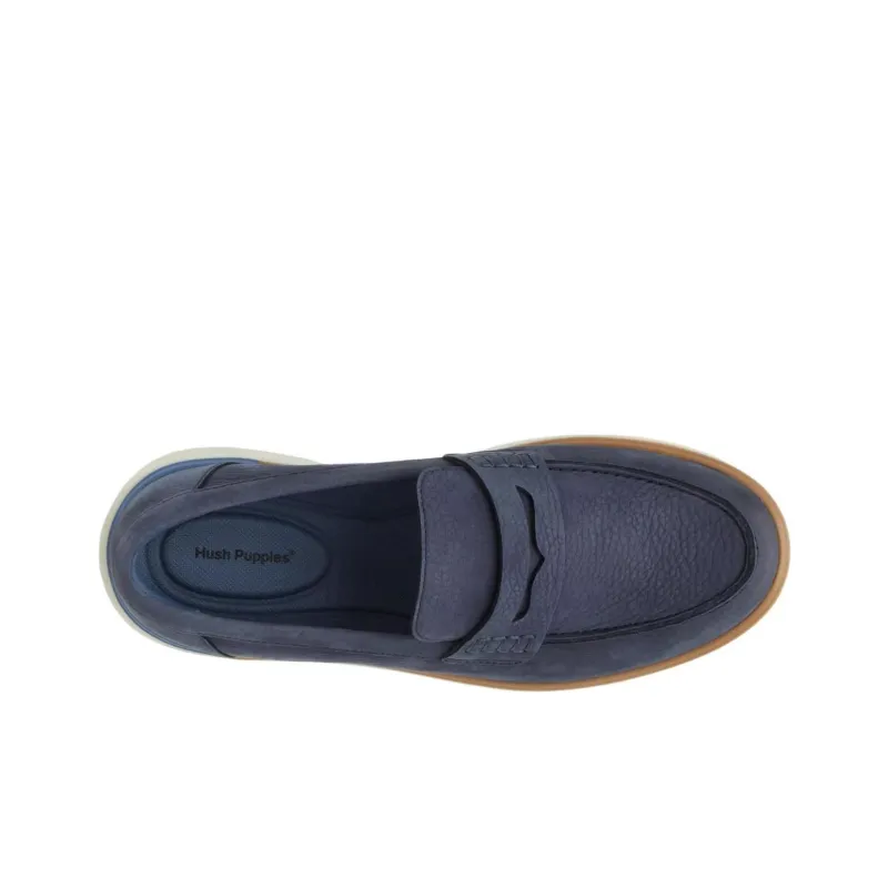 Hush Puppies Leo Penny Loafers Men's Blue-3