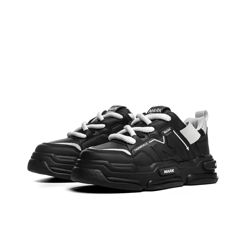 FAIRWHALE Height Increasing Abrasion Resistant Lightweight Slip Resistant Low Top Skateboard Shoes Men's-2