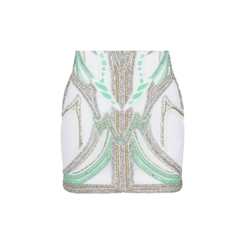 BALMAIN Sleeveless Dress Women's Green-4