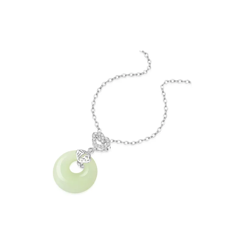 KADER Hetian Jade Necklaces Pale Greenish White Jade Women's-1