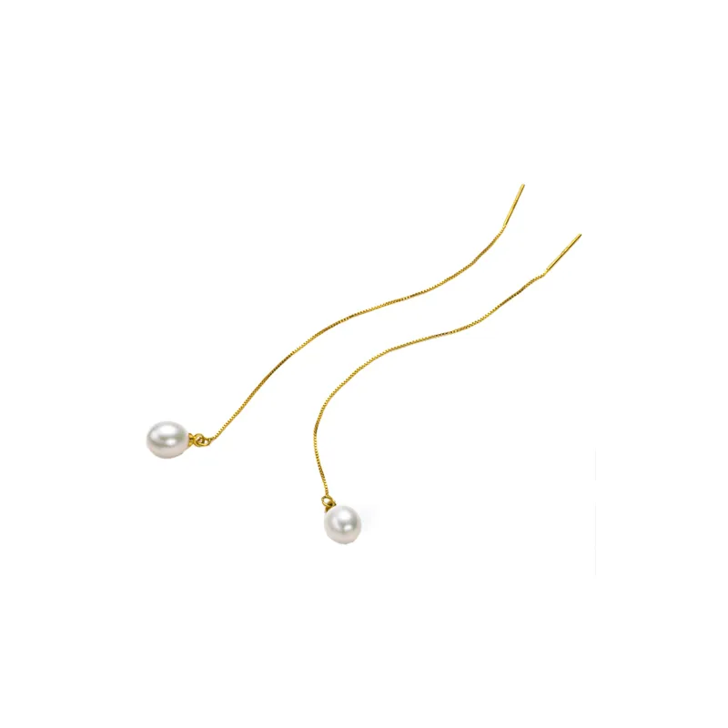 SEATINE Freshwater Pearl Drop Earrings Women's White-0