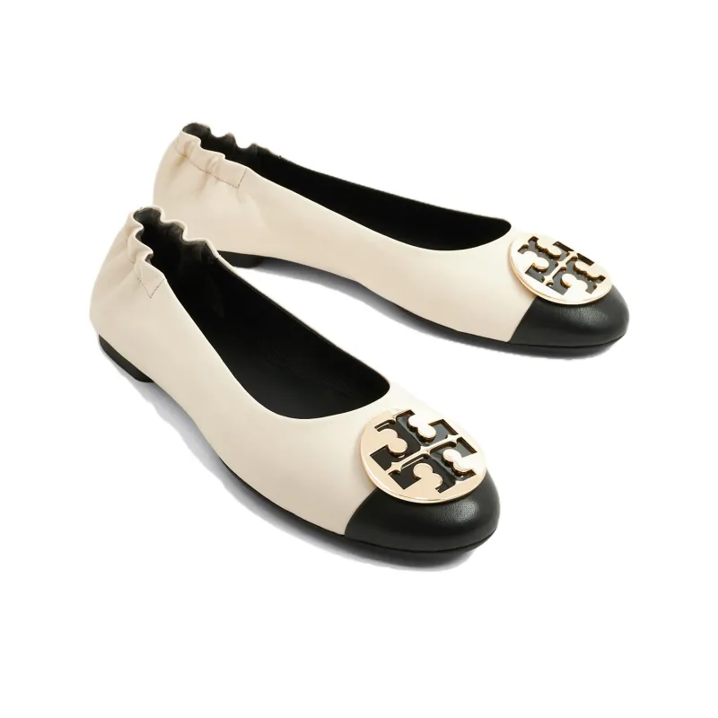 TORY BURCH Claire Cap Toe Ballet Black Women's-2