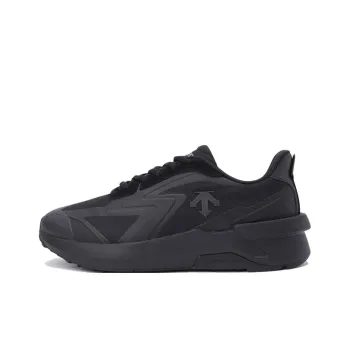 DESCENTE Anti Slip Wear Resistant Low Top Casual Shoes Unisex Black