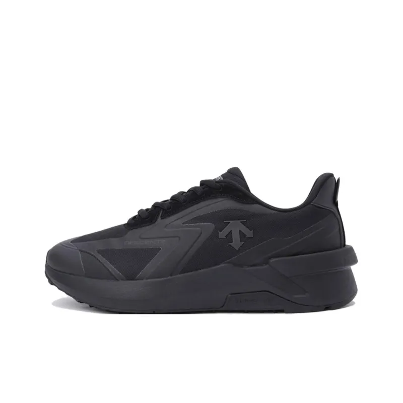 DESCENTE Anti Slip Wear Resistant Low Top Casual Shoes Unisex Black-0