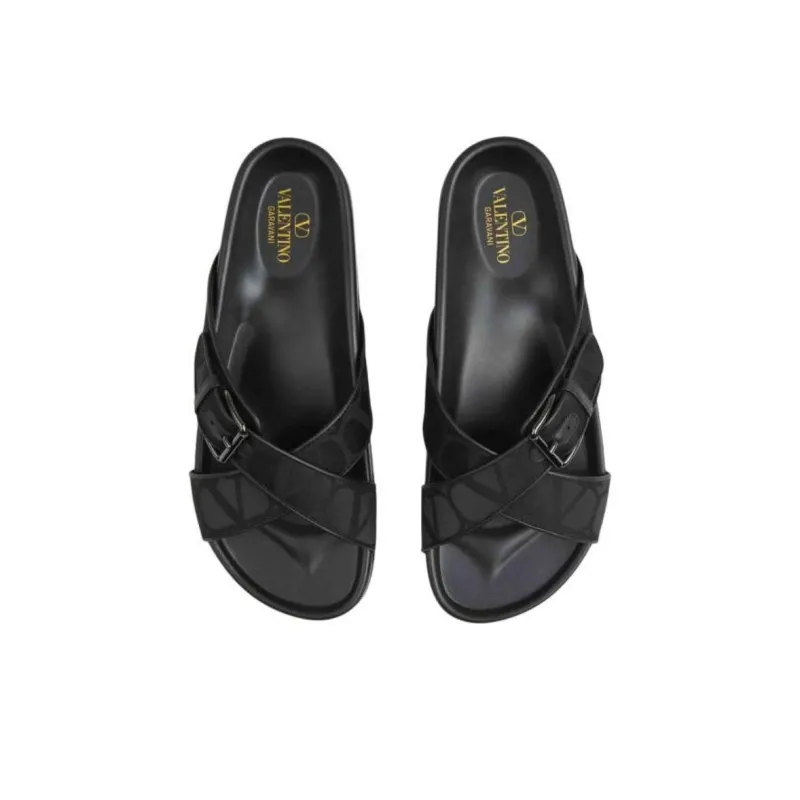 Valentino FUSSFRIEND Slide Slippers Men's Black-1