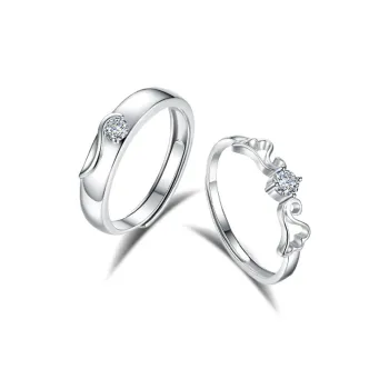 COPI S999 Fine Silver Zircon Rings Unisex