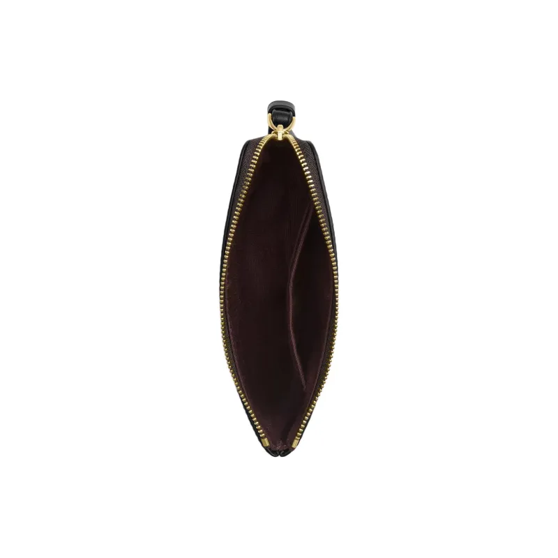 COACH Coated Canvas Clutch Women's Walnut Wood-1