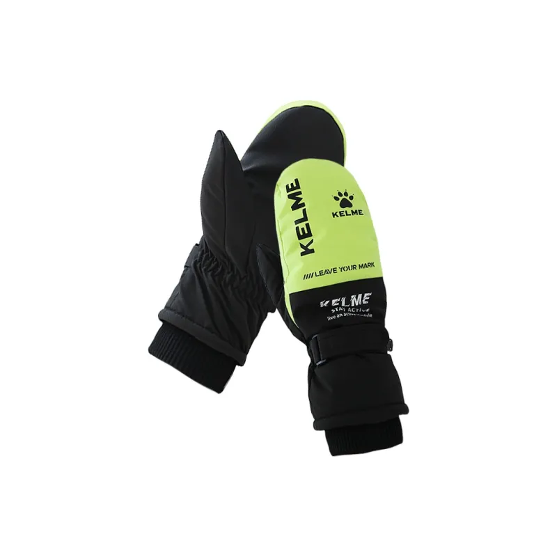 KELME Polyester Sports Gloves Unisex White Green Rose Red-3