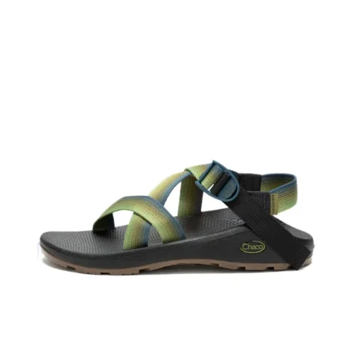 Chaco Beach Sandals Men's Black Green