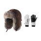 Brown Hats & Caps+White Gloves