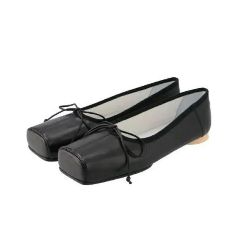 MM6 Maison Margiela Casual Single Shoes Women's Black-1