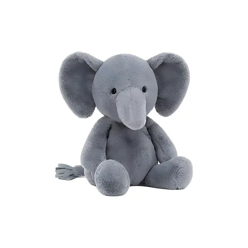 JELLYCAT Jungle Animal Collection SUPER SOFTIES Nibas Elephant Blue Dolls Plush Doll 24cm Height