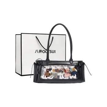 OCTSUI PU One Shoulder Handbags Medium Size Women's Ecru/Red/Brown Black
