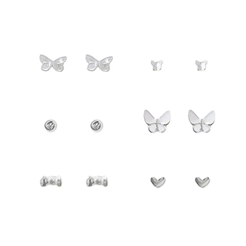 LUCA Zircon Stud Earrings Women's-0