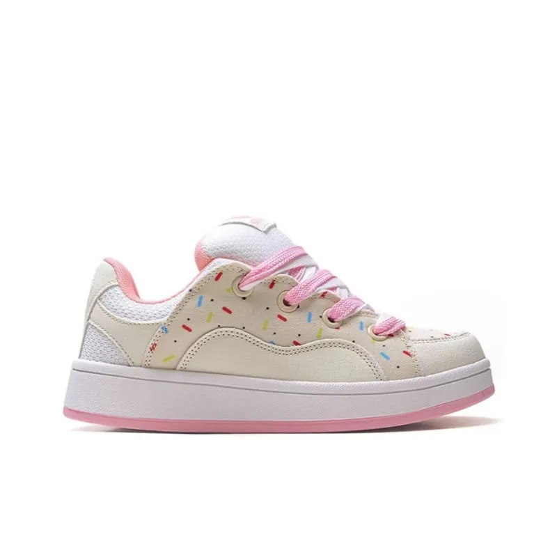 SHUXIAOBEI Anti-Slip Wear-Resistant Low-Top Skateboard Shoes Women's Sweetheart Pink-4