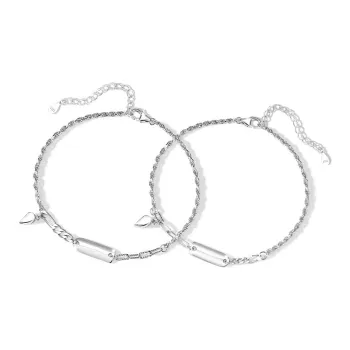 KEMLAIDA S925 Silver Bracelets Unisex