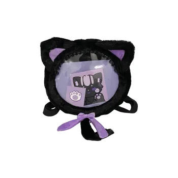 Kaka Tree Plush Backpack Unisex Black/Pink/Blue