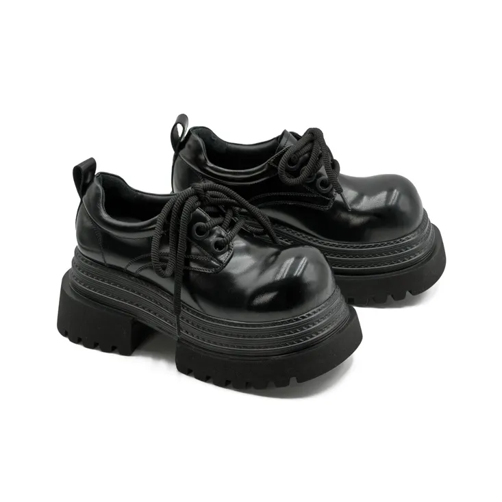 Little Sue Niche Design Trendy Versatile Triple-Layer Sneaker British Style Slimming Commute Casual Shoes Women's-14