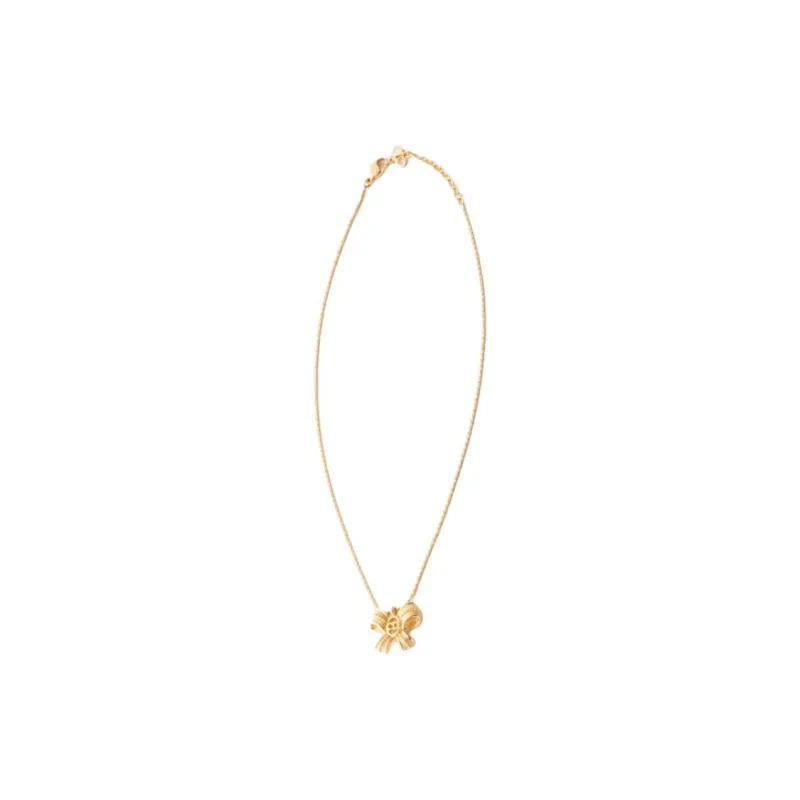 DIOR Rhinestone Necklaces Women's Gold-1
