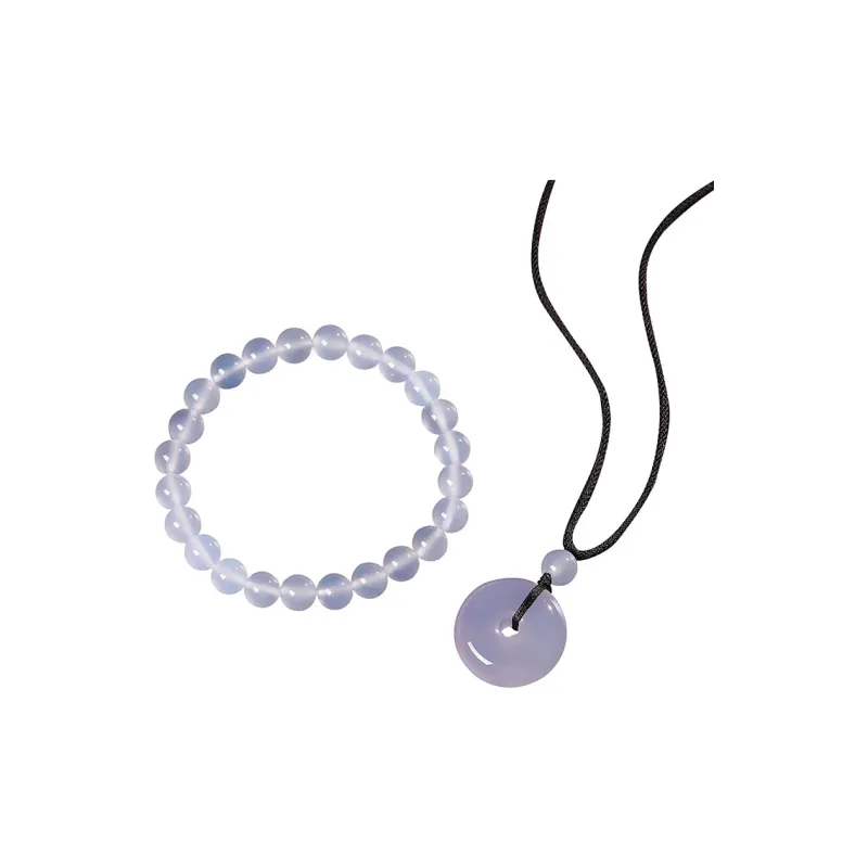 Cuiya Golden Building Chalcedony Necklaces Unisex-10