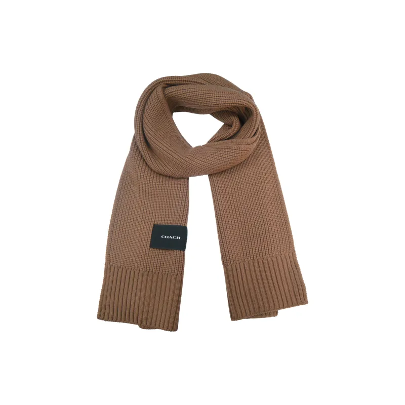 COACH Knit Scarves Unisex Brown-0