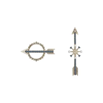 RiotLILY Alloy + Artificial Zircon Earrings Unisex Ink Blue