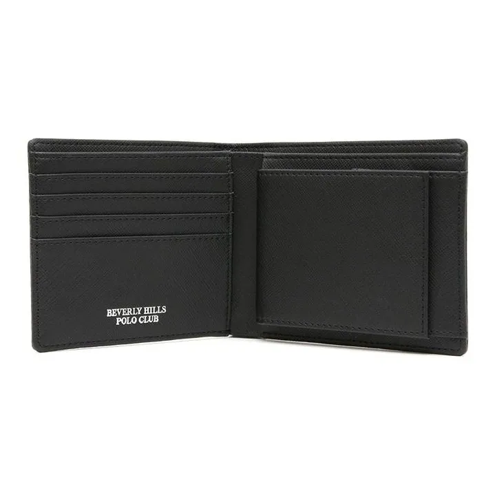 BEVERLY HILLS POLO CLUB Cow Leather Wallet Men's Black-1