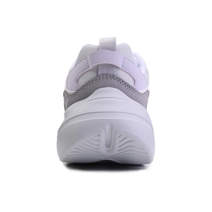 Warrior Anti-Slip And Wear-Resistant Lightweight Low-Top Chunky Sneakers Women's Ash Beige Purple-4