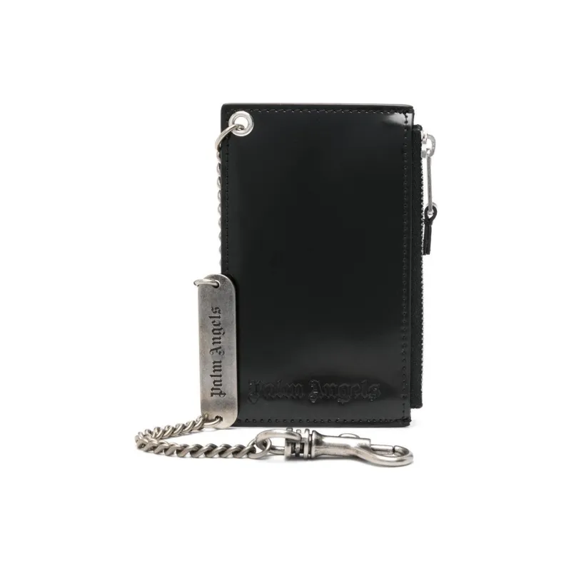 PALM ANGELS Logo Debossed Card Holder-0
