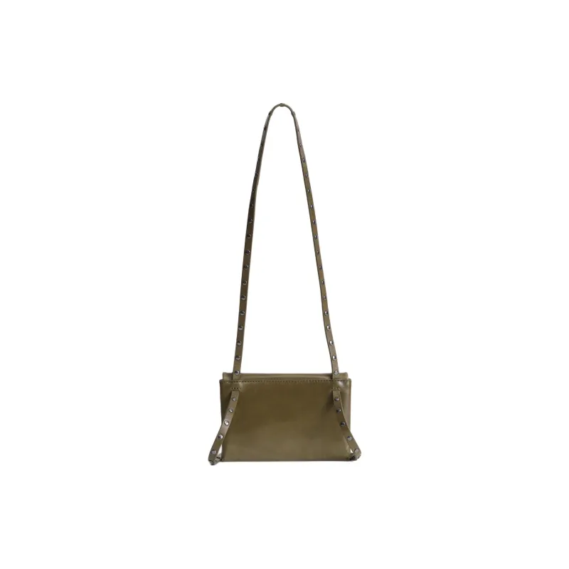 ZARA Cow Leather Shoulder Bag Crossbody Bag Mini Women's Green-2