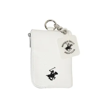BEVERLY HILLS POLO CLUB PU Cell Phone Pouch, Shoulder Bag, Crossbody Bag Men's Black & White