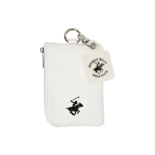 BEVERLY HILLS POLO CLUB PU Cell Phone Pouch, Shoulder Bag, Crossbody Bag Men's Black & White