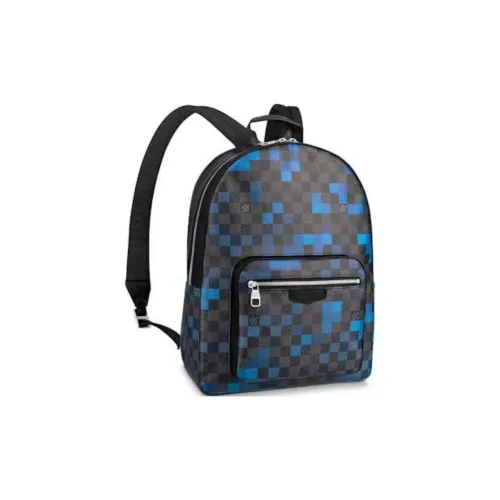 LOUIS VUITTON Josh Backpack Damier Graphite Pixel Blue