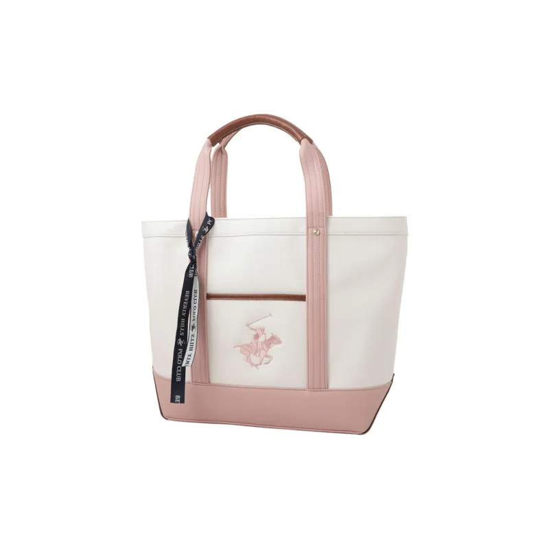 BEVERLY HILLS POLO CLUB Polyurethane Handbag Women's White & Pink-1