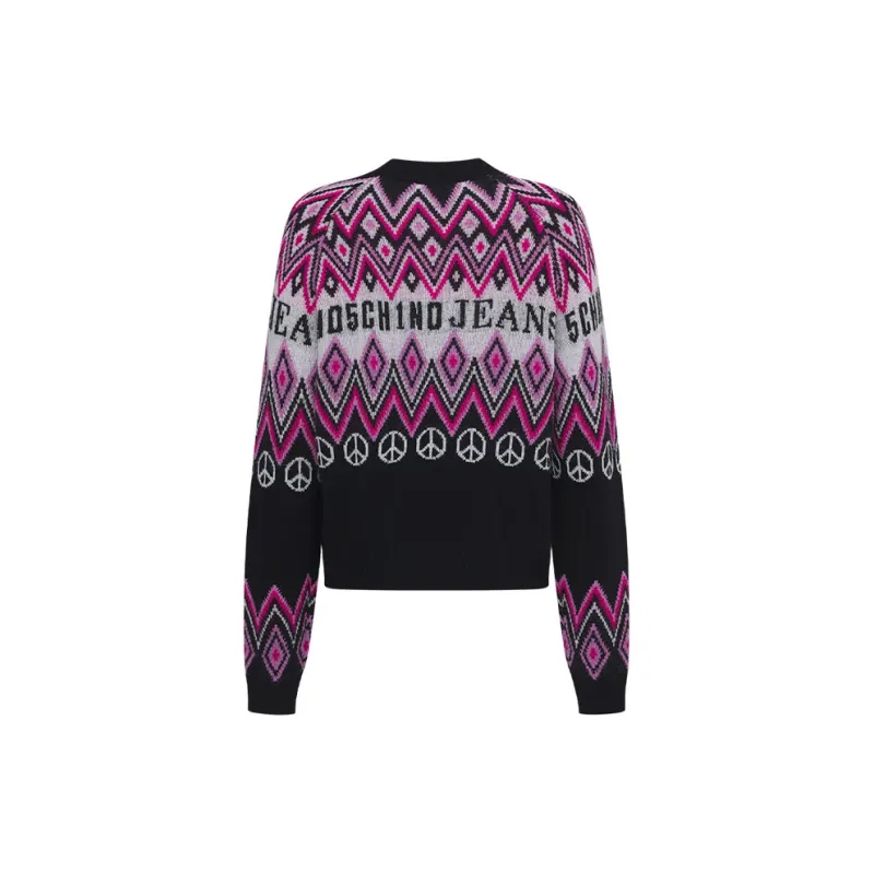 MOSCHINO Jeans Pattern Knitted Jumper-1