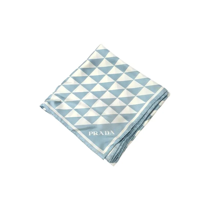 PRADA Triangle-logo Twill Scarf-1