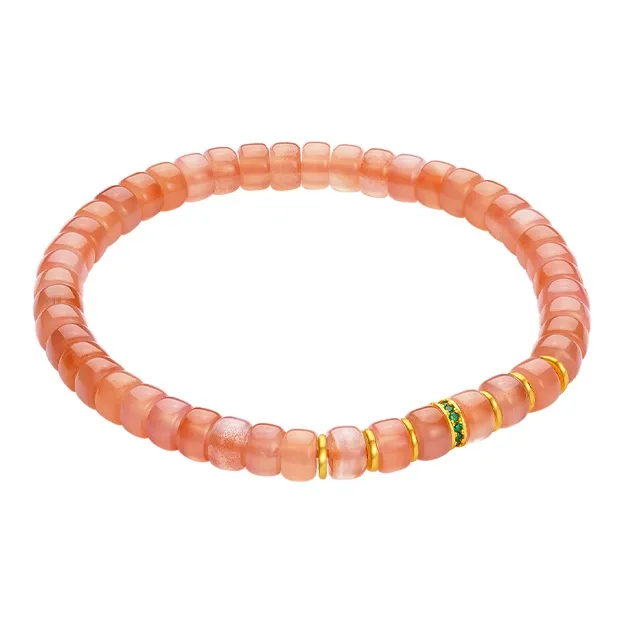 CHOW TAI SENG Southern Red Agate Jade Bracelets Unisex-1