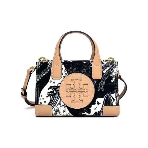 TORY BURCH Ella Nylon Tote Bag Shopping Bag Shoulder Bag Crossbody Bag Handbag Mini Women's Black